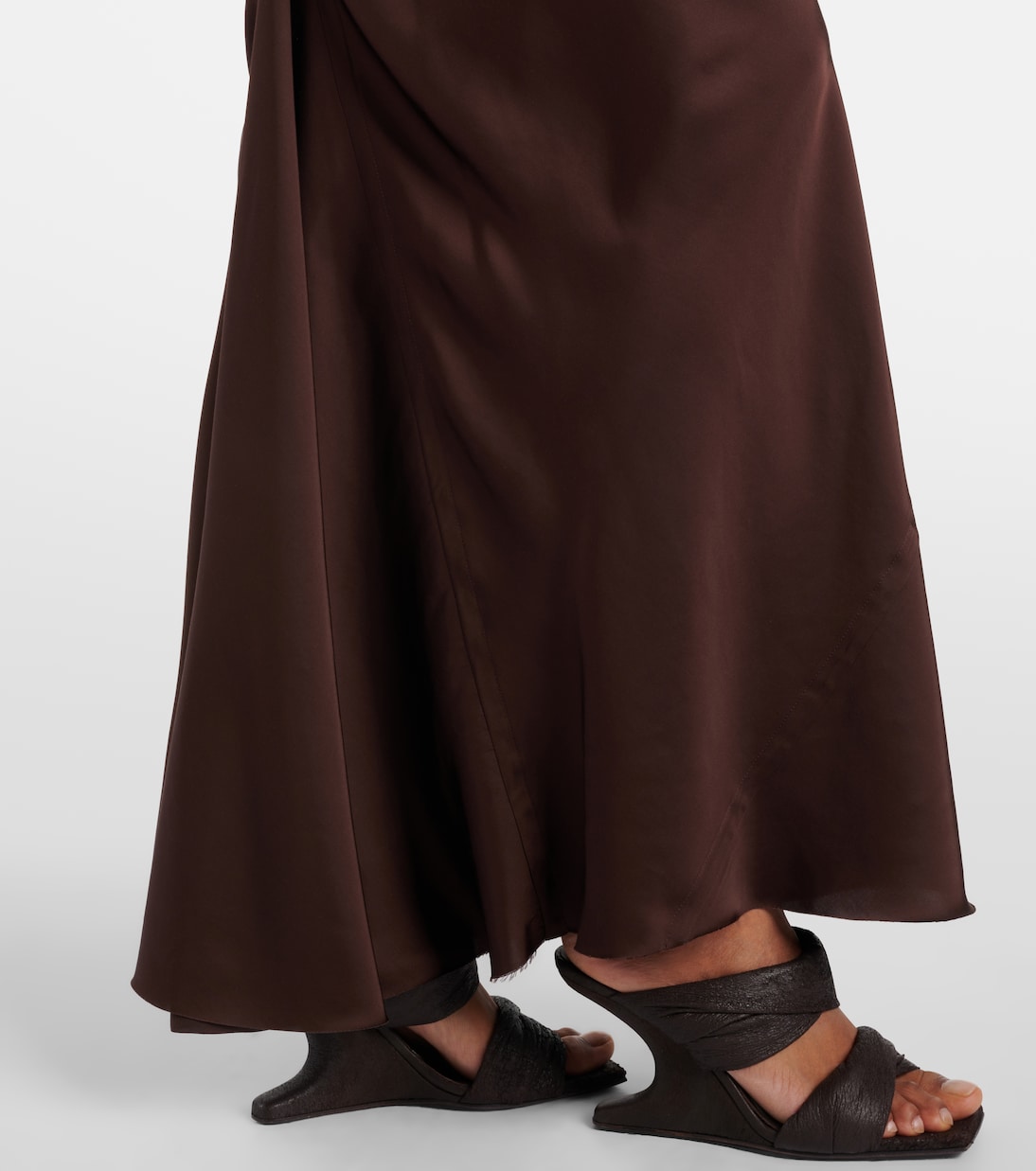 Jupe longue en satin | Rick Owens