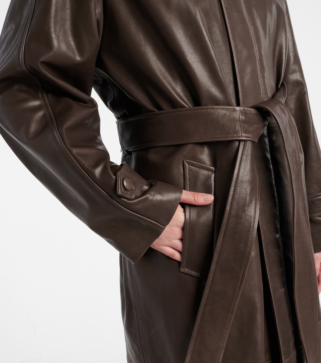 Mantel Isolde aus Leder | Nour Hammour