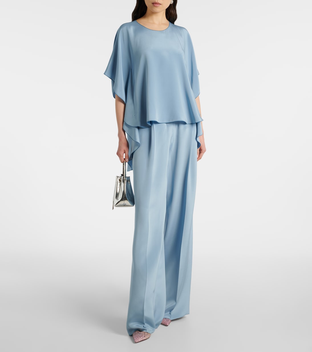 Pantaloni a gamba larga Origano in seta | Max Mara