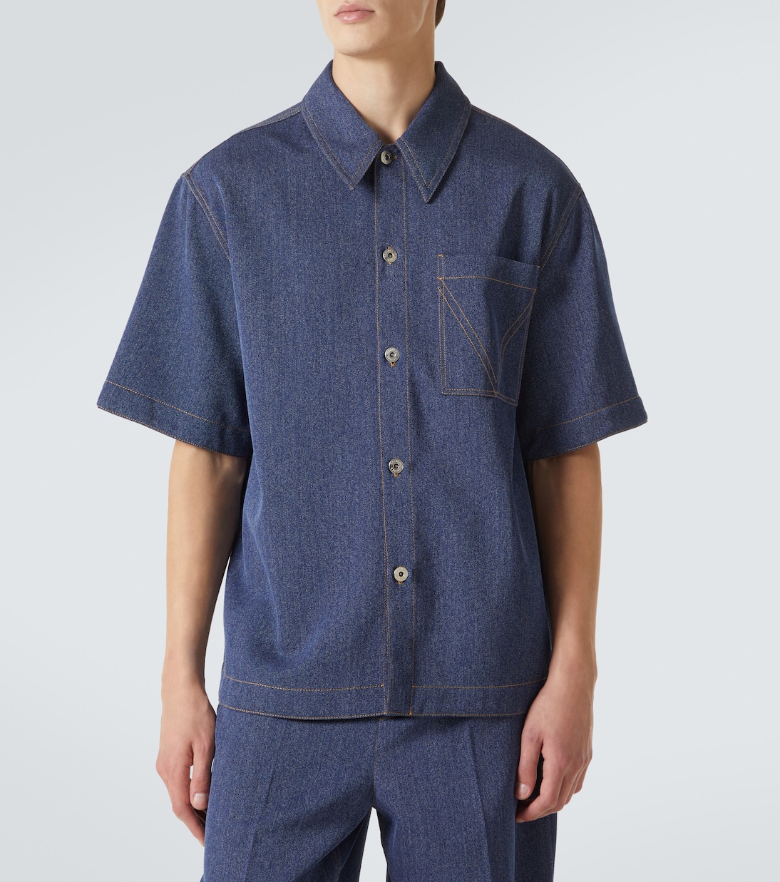 Camicia in maglia di lana e cotone  | Bottega Veneta
