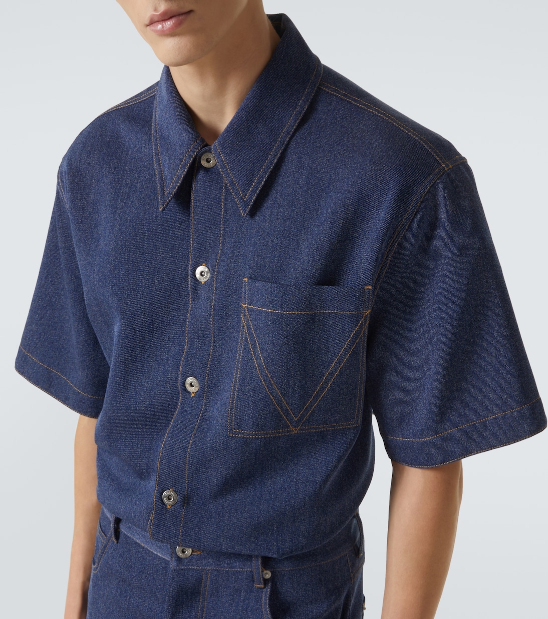 Camicia in maglia di lana e cotone  | Bottega Veneta