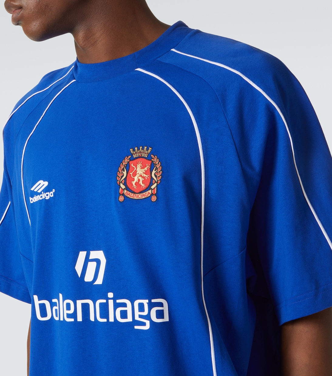 Camiseta en jersey de algodón con logo | Balenciaga