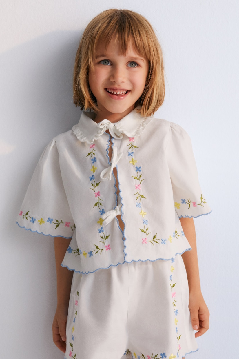 Blusa Hermione de algodón bordada | The New Society