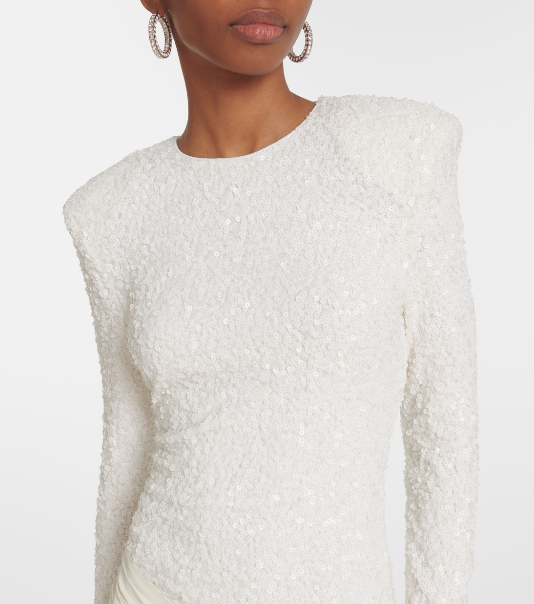 Bridal bow-detail sequined minidress | Rotate