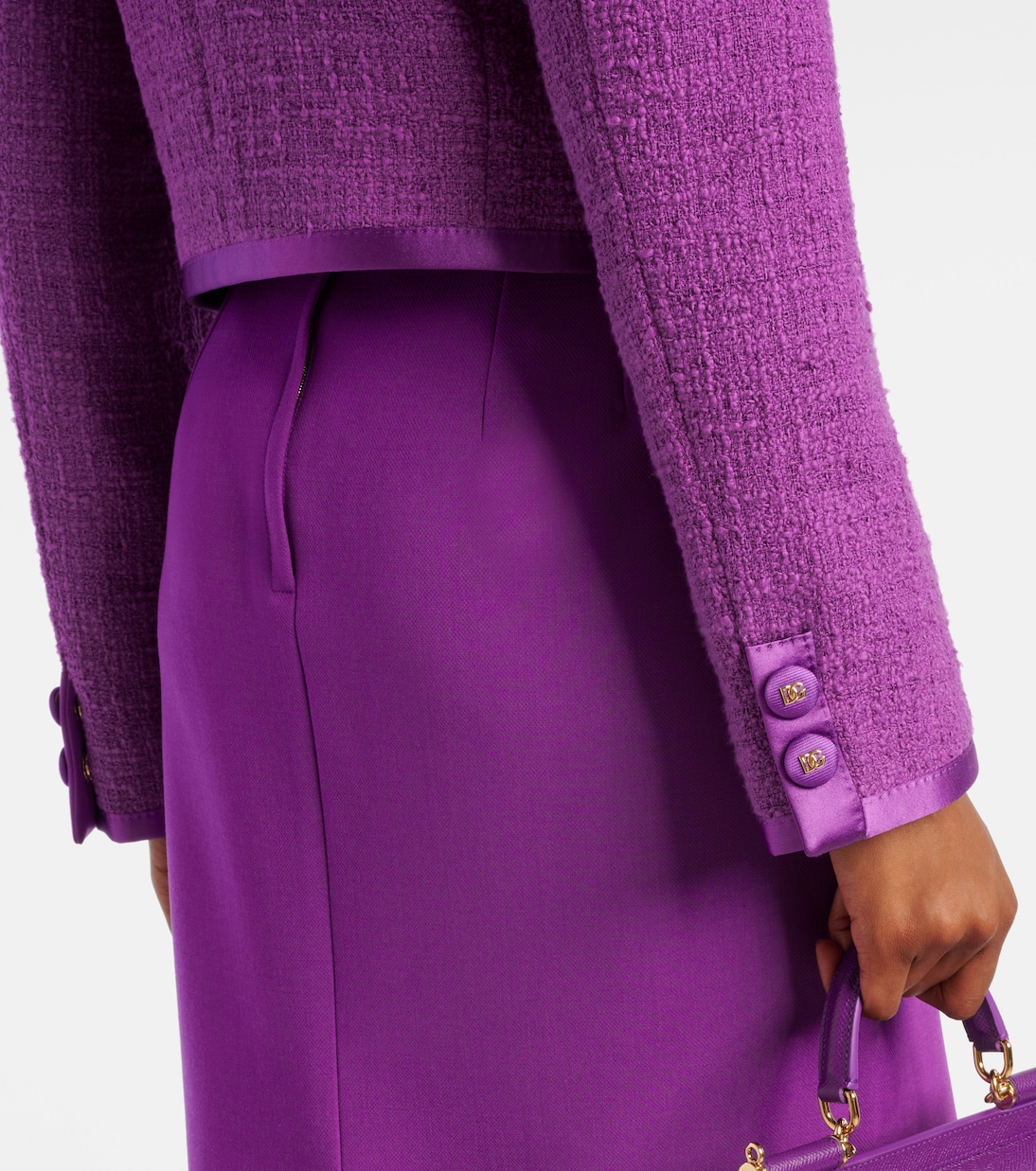 Giacca in tweed di misto cotone e seta | Dolce&Gabbana