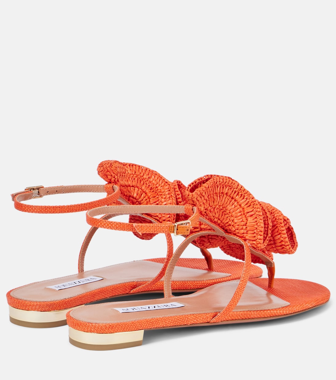 Noches Tropicales raffia thong sandals | Aquazzura