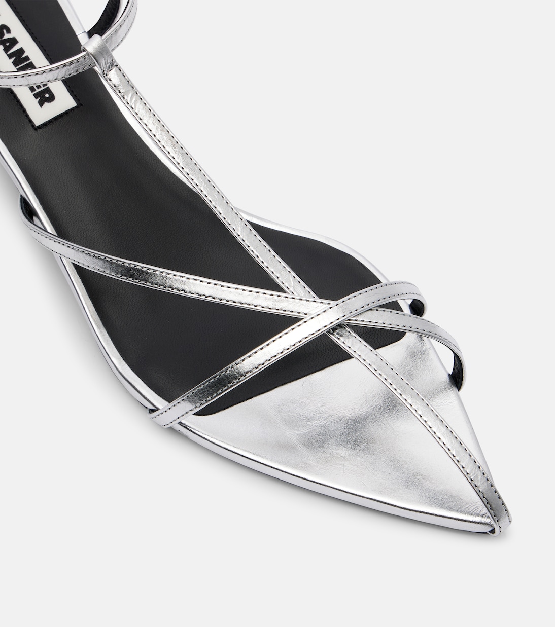 Metallic leather sandals | Jil Sander