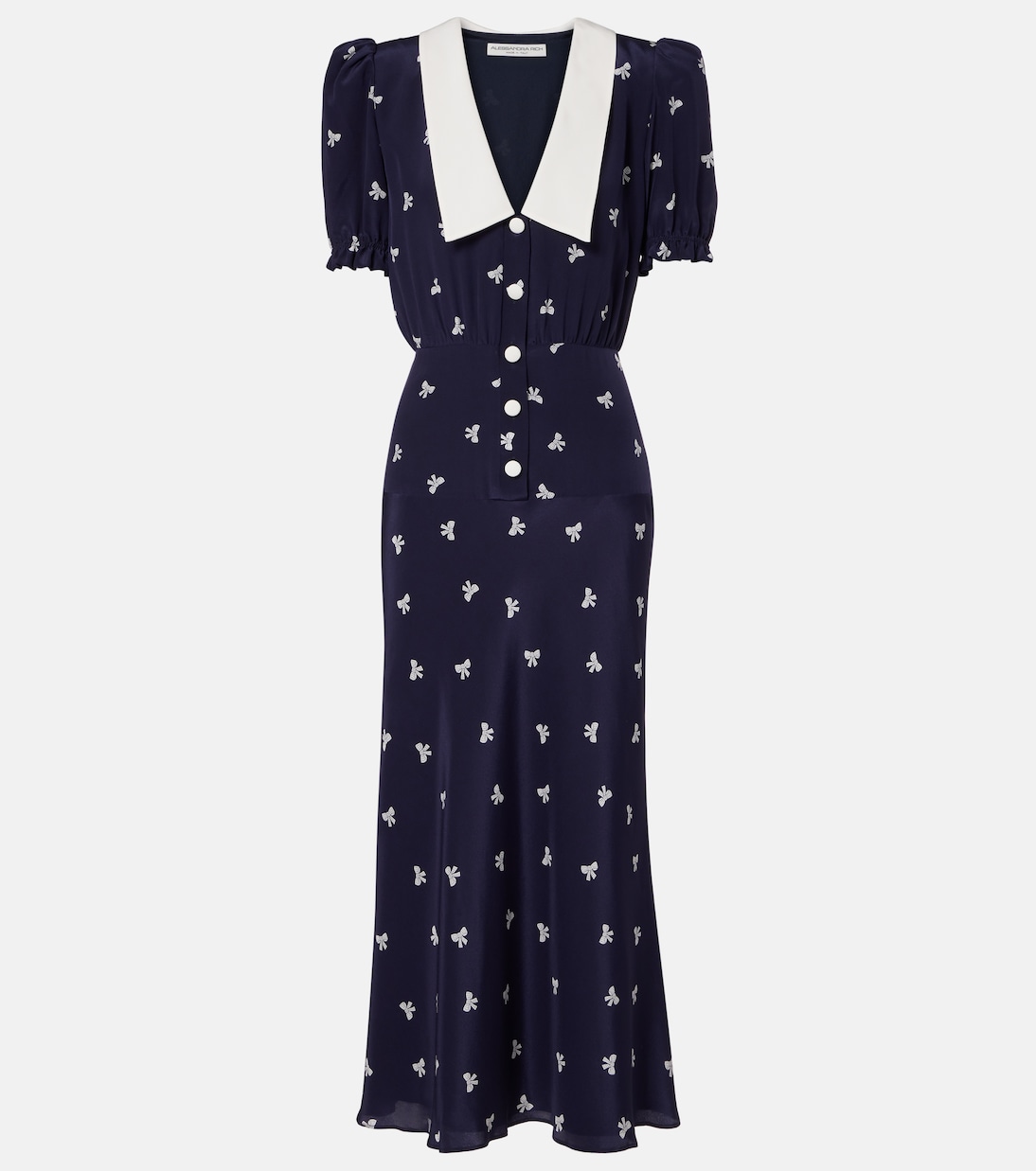 Robe midi imprimée en soie | Alessandra Rich