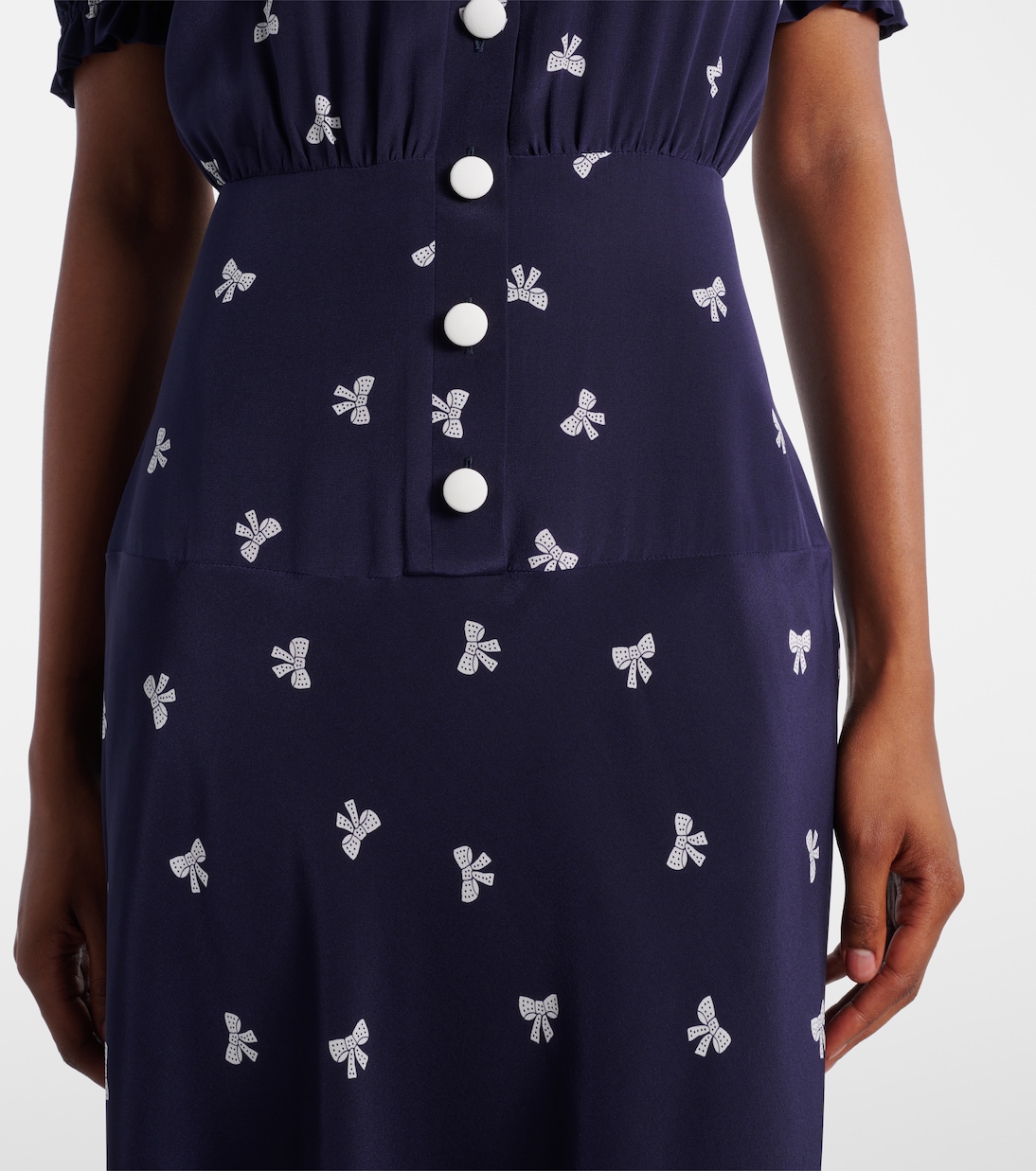 Robe midi imprimée en soie | Alessandra Rich