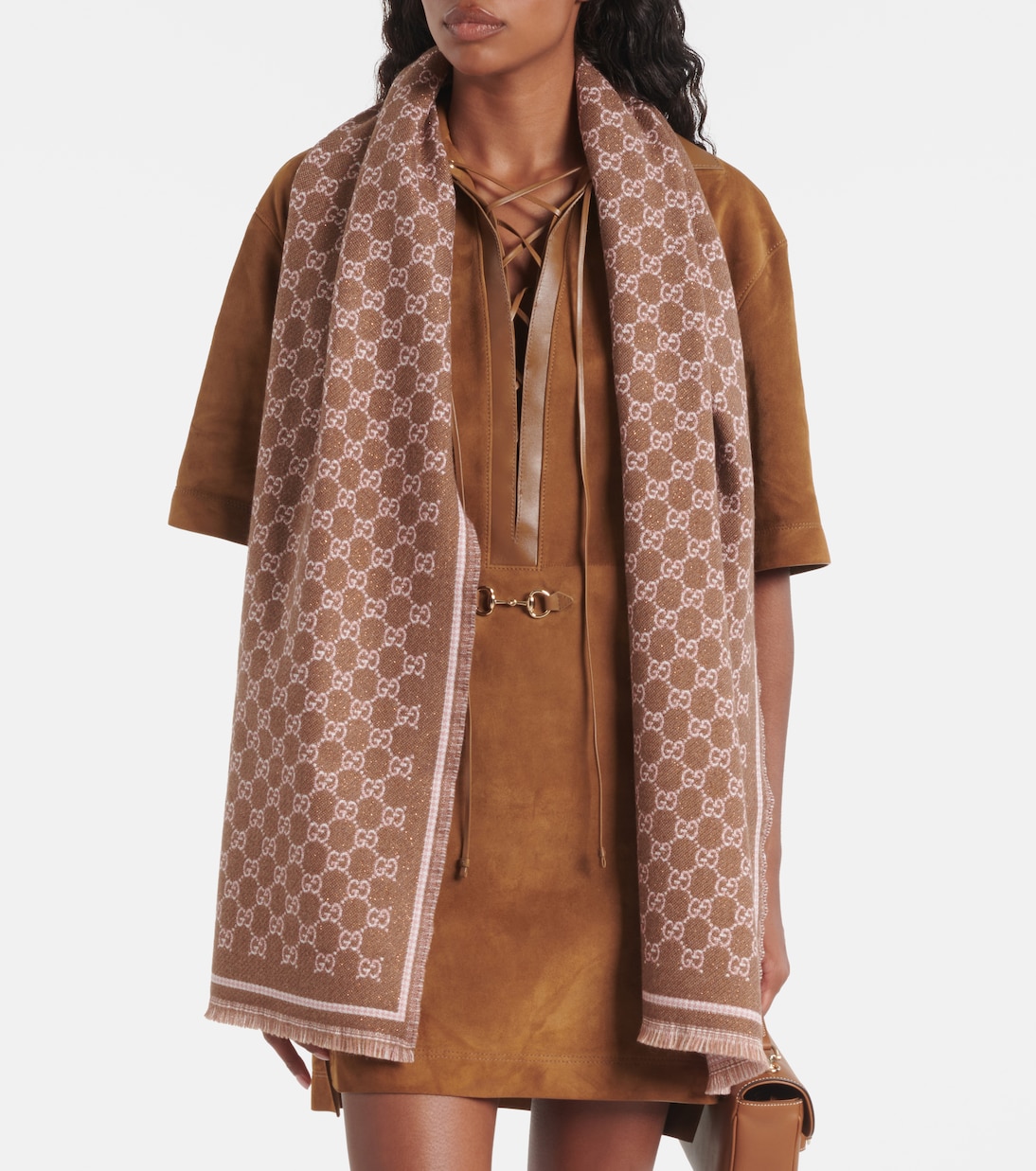 GG wool-blend jacquard scarf | Gucci