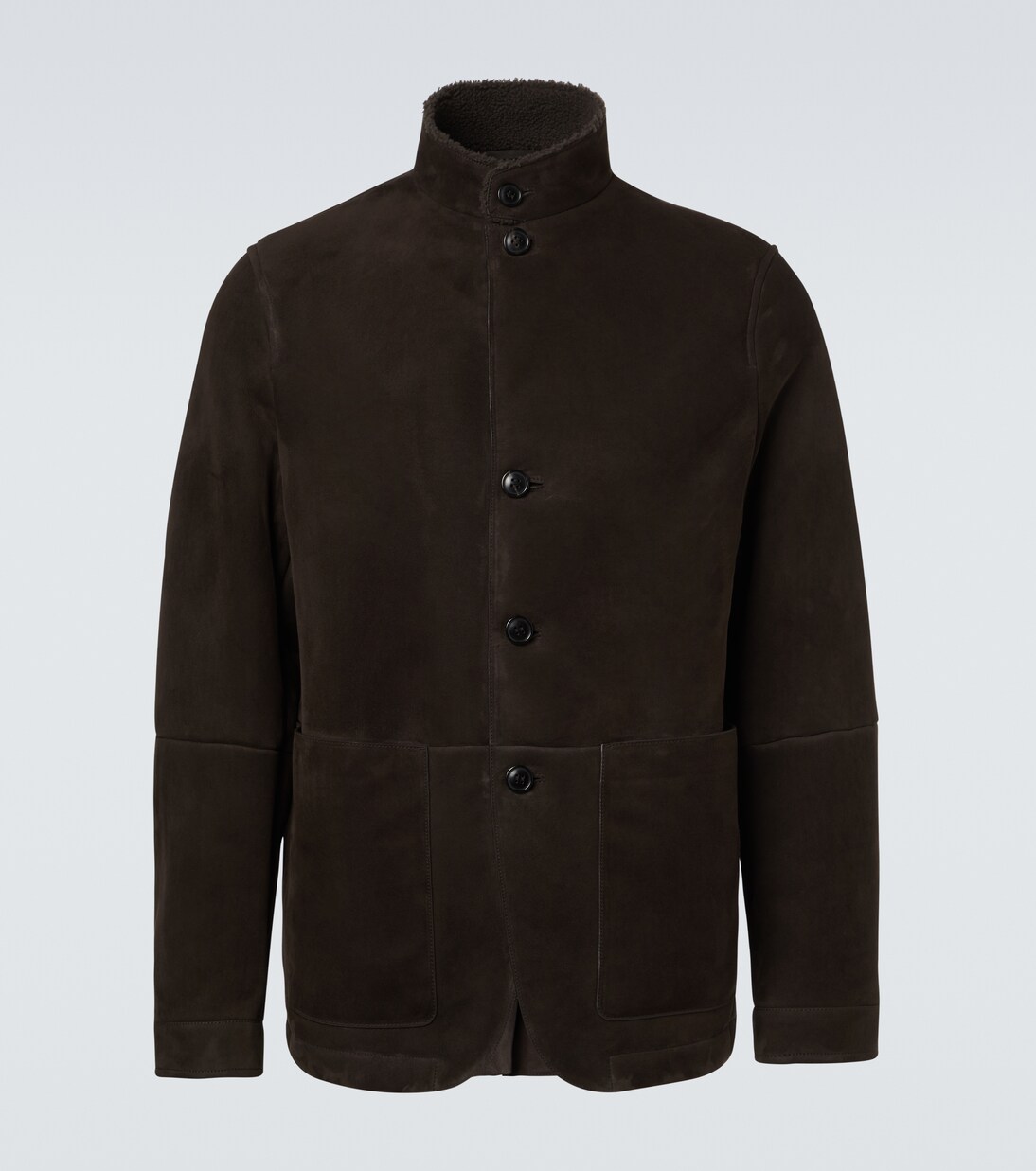 Il Conte shearling-trimmed suede jacket  | Zegna