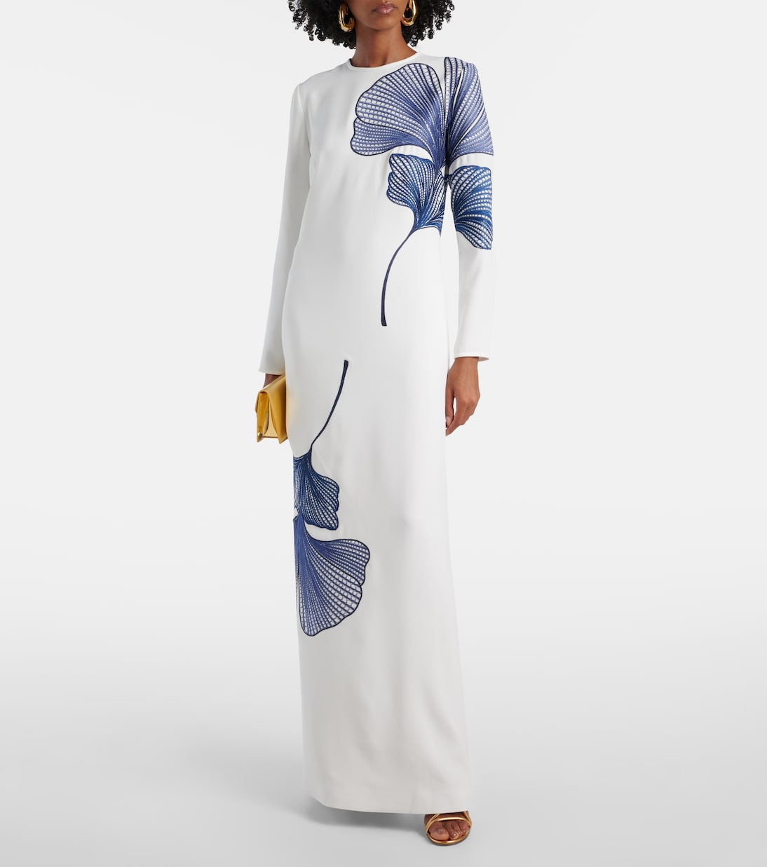Bestickte Robe Austie aus Crêpe | Costarellos
