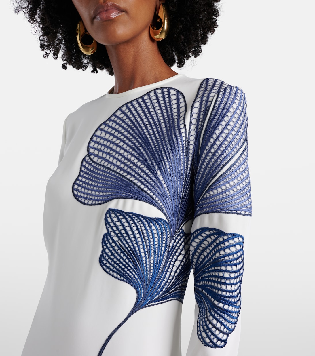 Bestickte Robe Austie aus Crêpe | Costarellos