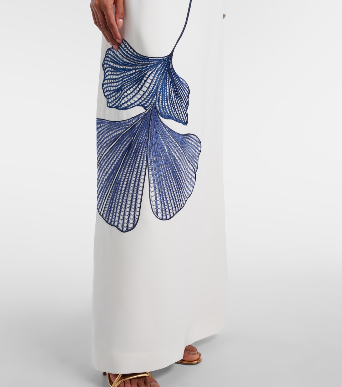 Bestickte Robe Austie aus Crêpe | Costarellos