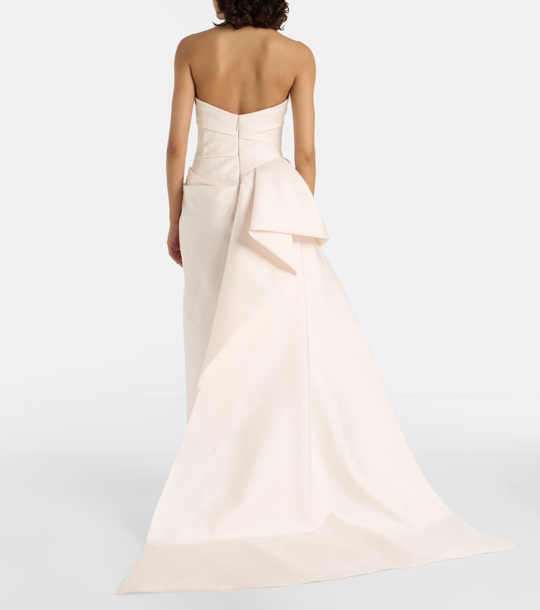 Draped strapless mikado gown | Monique Lhuillier