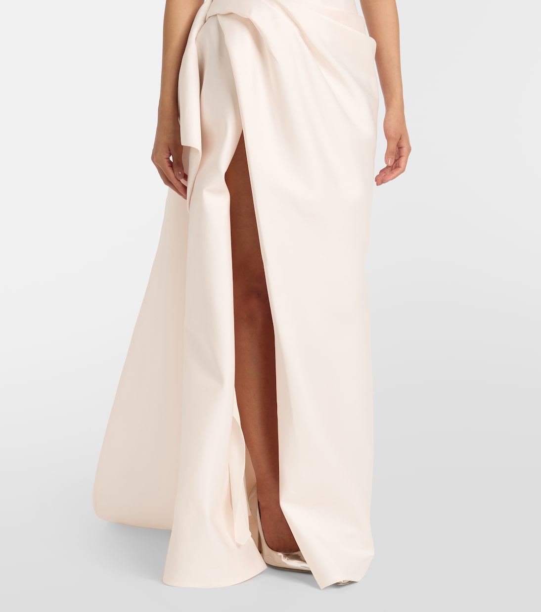 Draped strapless mikado gown | Monique Lhuillier