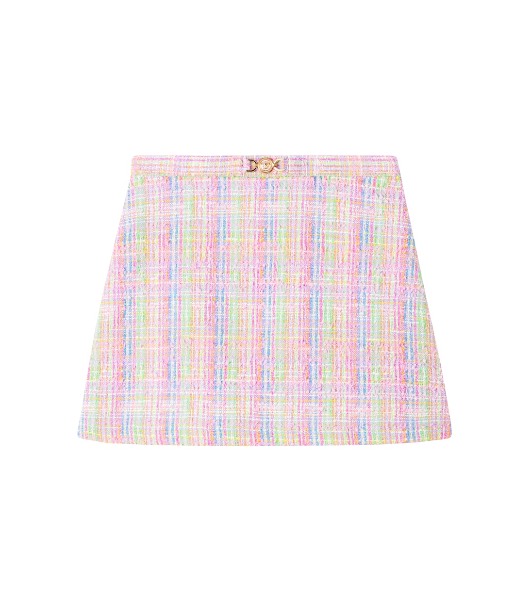 Mini-jupe en tweed de coton mélangé | Versace Kids
