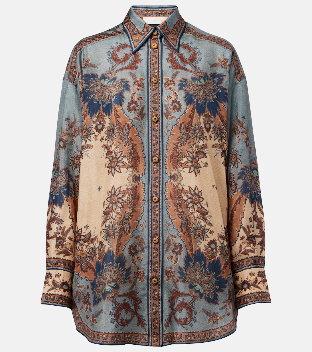 Camicia in seta con stampa paisley | Zimmermann