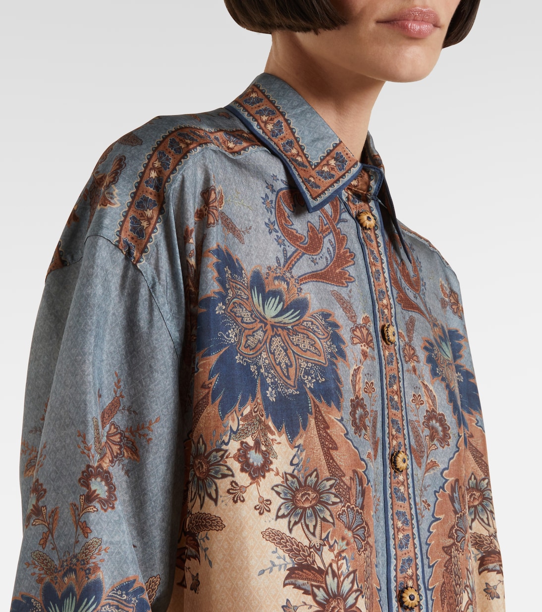 Camicia in seta con stampa paisley | Zimmermann