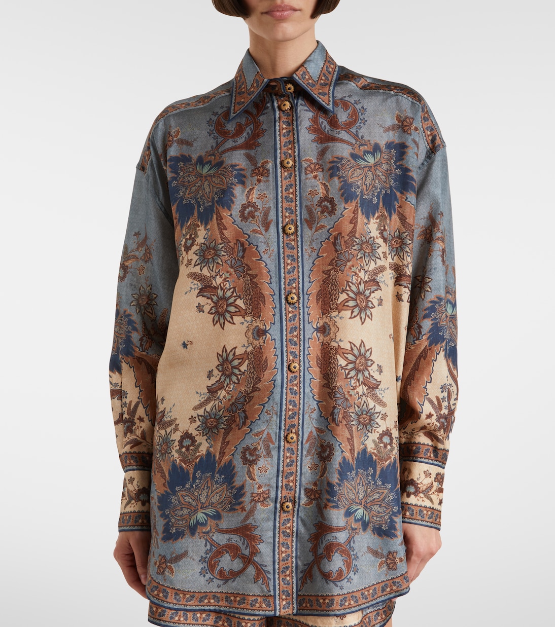 Camicia in seta con stampa paisley | Zimmermann