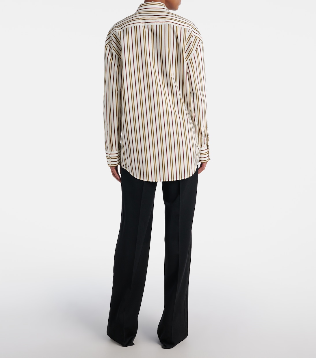 Camicia Cassandre in popeline di cotone a righe | Saint Laurent