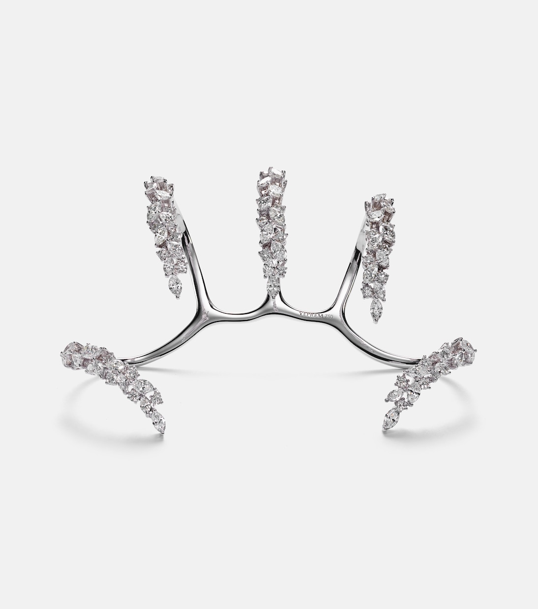 Anillo Y-Conic de oro blanco de 18 ct con diamantes | Yeprem