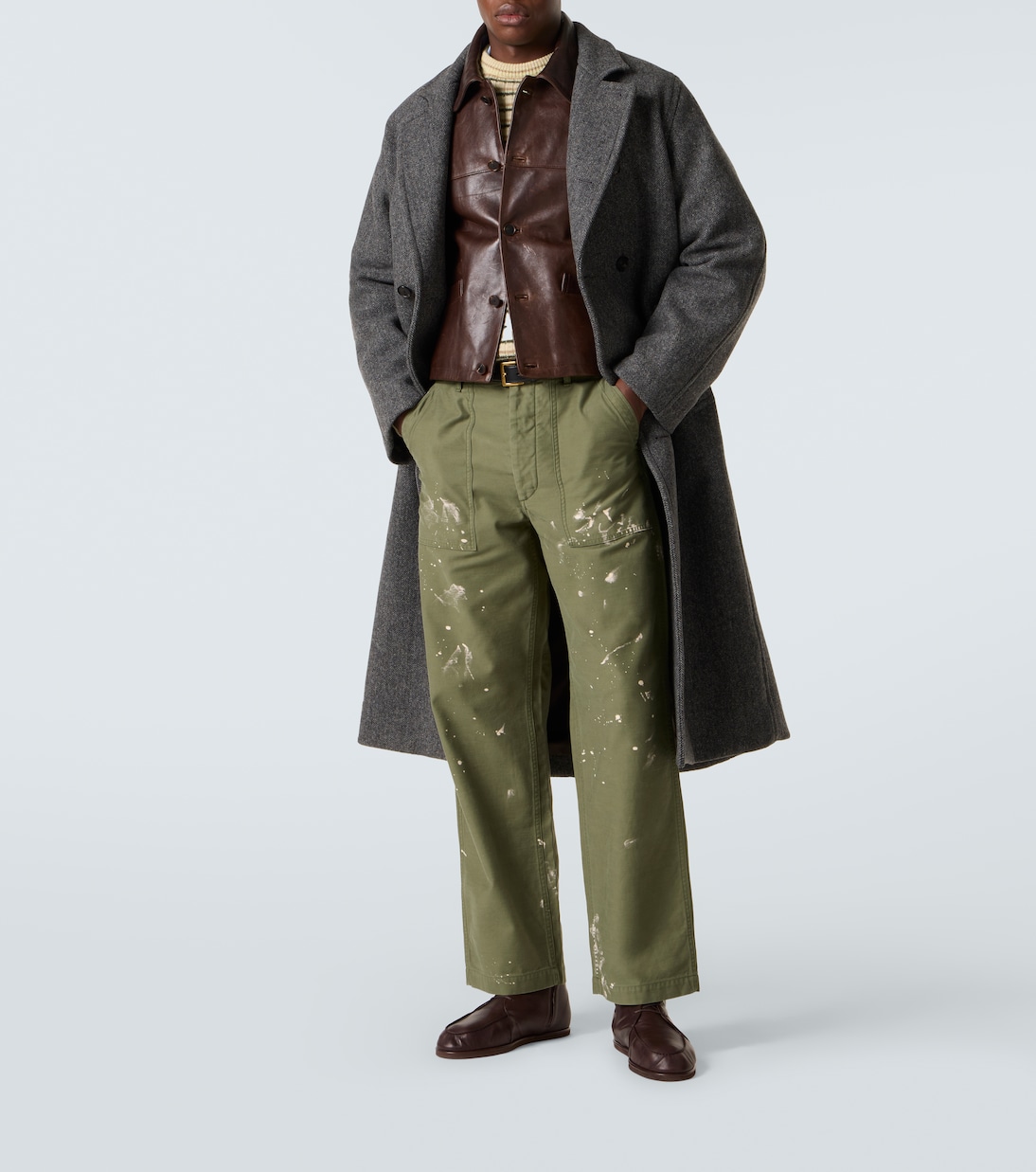 Cotton canvas straight pants | Auralee