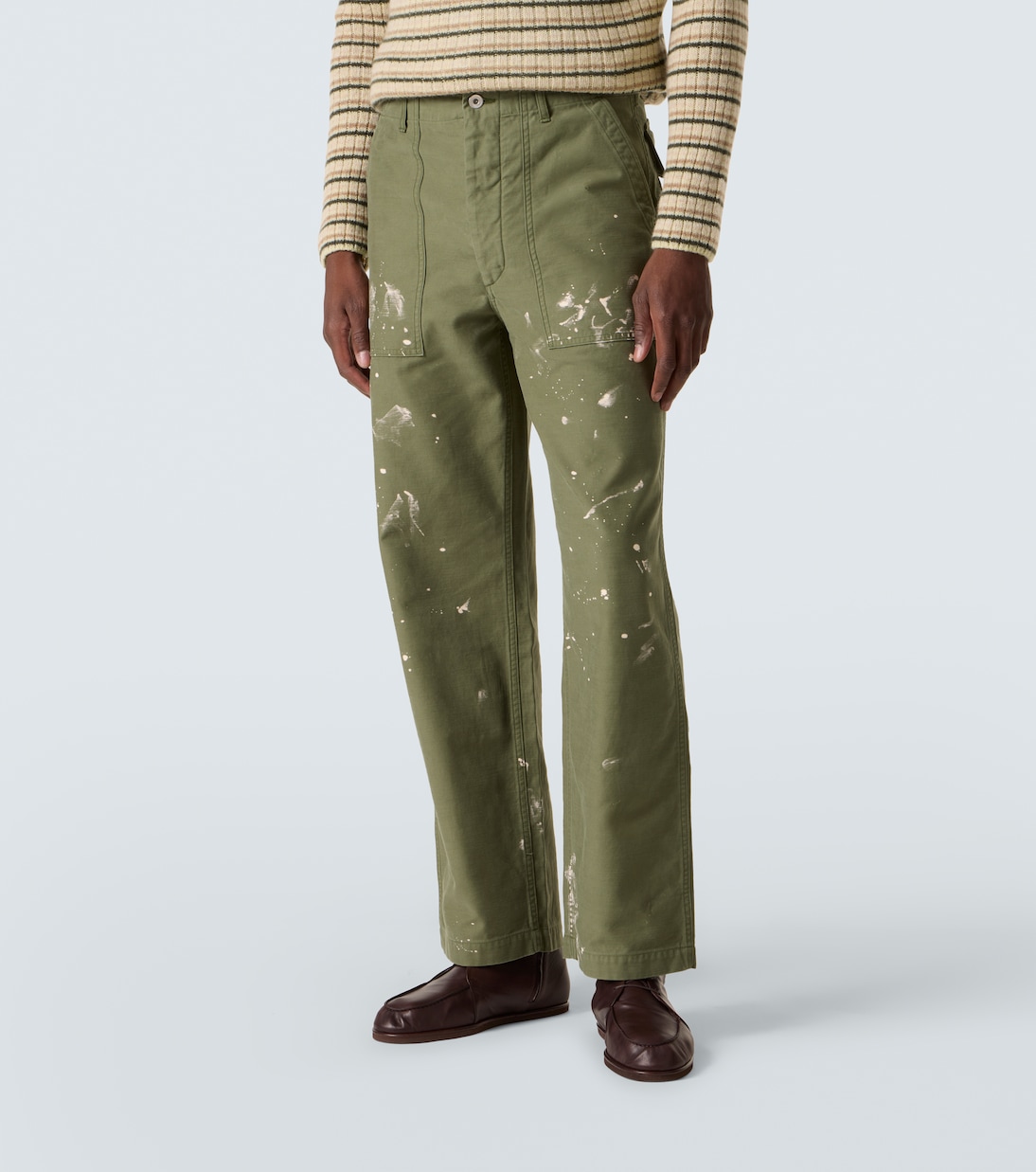 Cotton canvas straight pants | Auralee