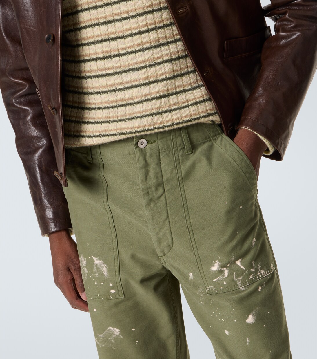 Cotton canvas straight pants | Auralee