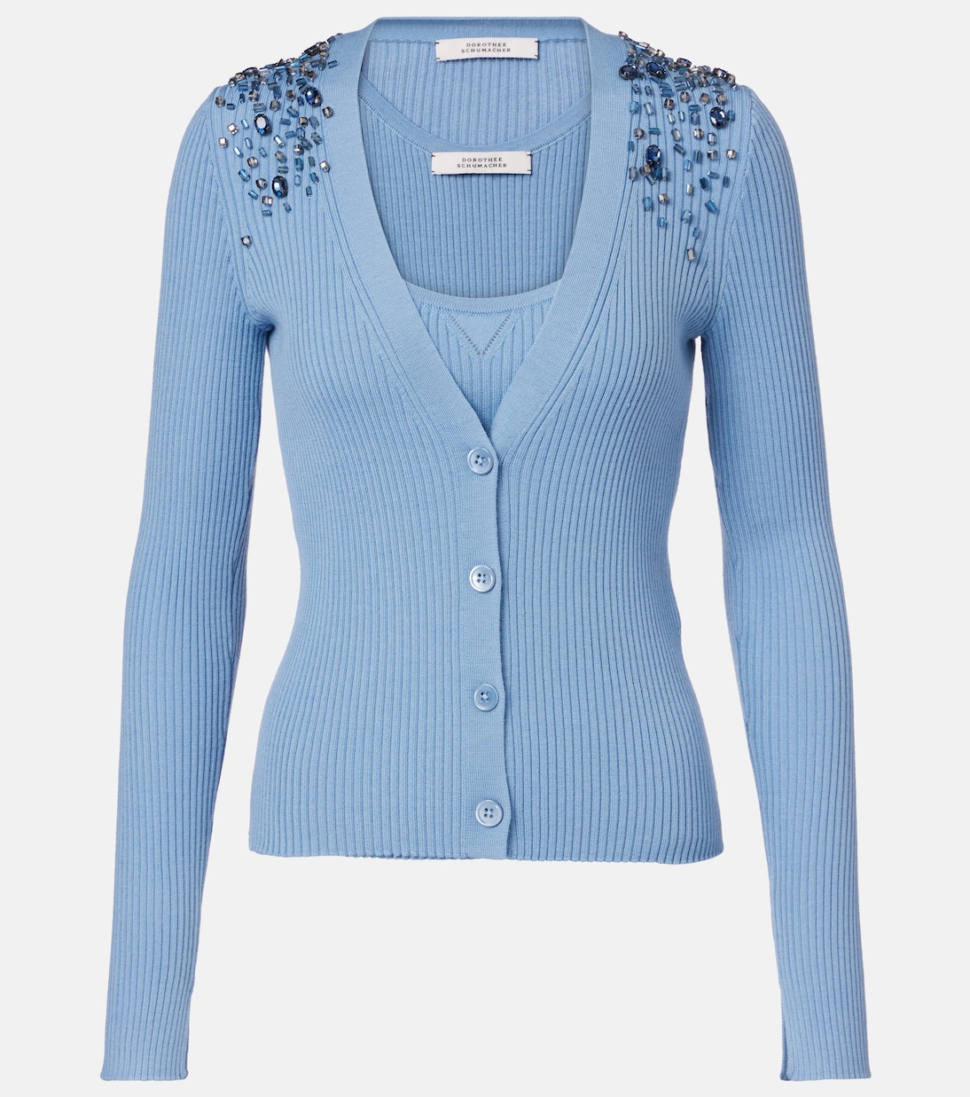 Embellished cardigan and tank top set | Dorothee Schumacher