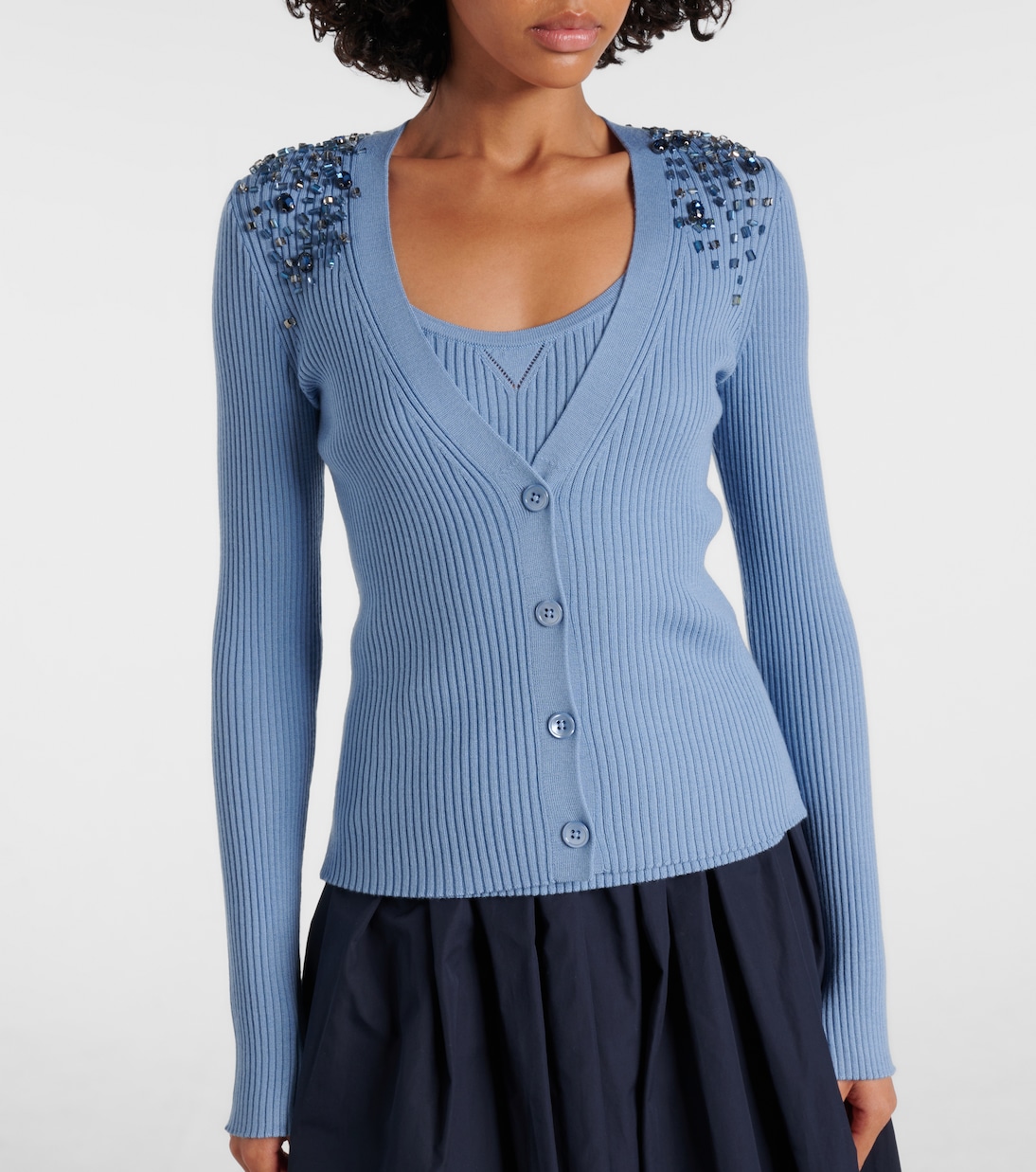 Embellished cardigan and tank top set | Dorothee Schumacher