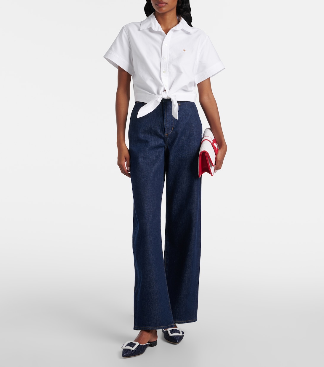 Cropped cotton shirt  | Polo Ralph Lauren