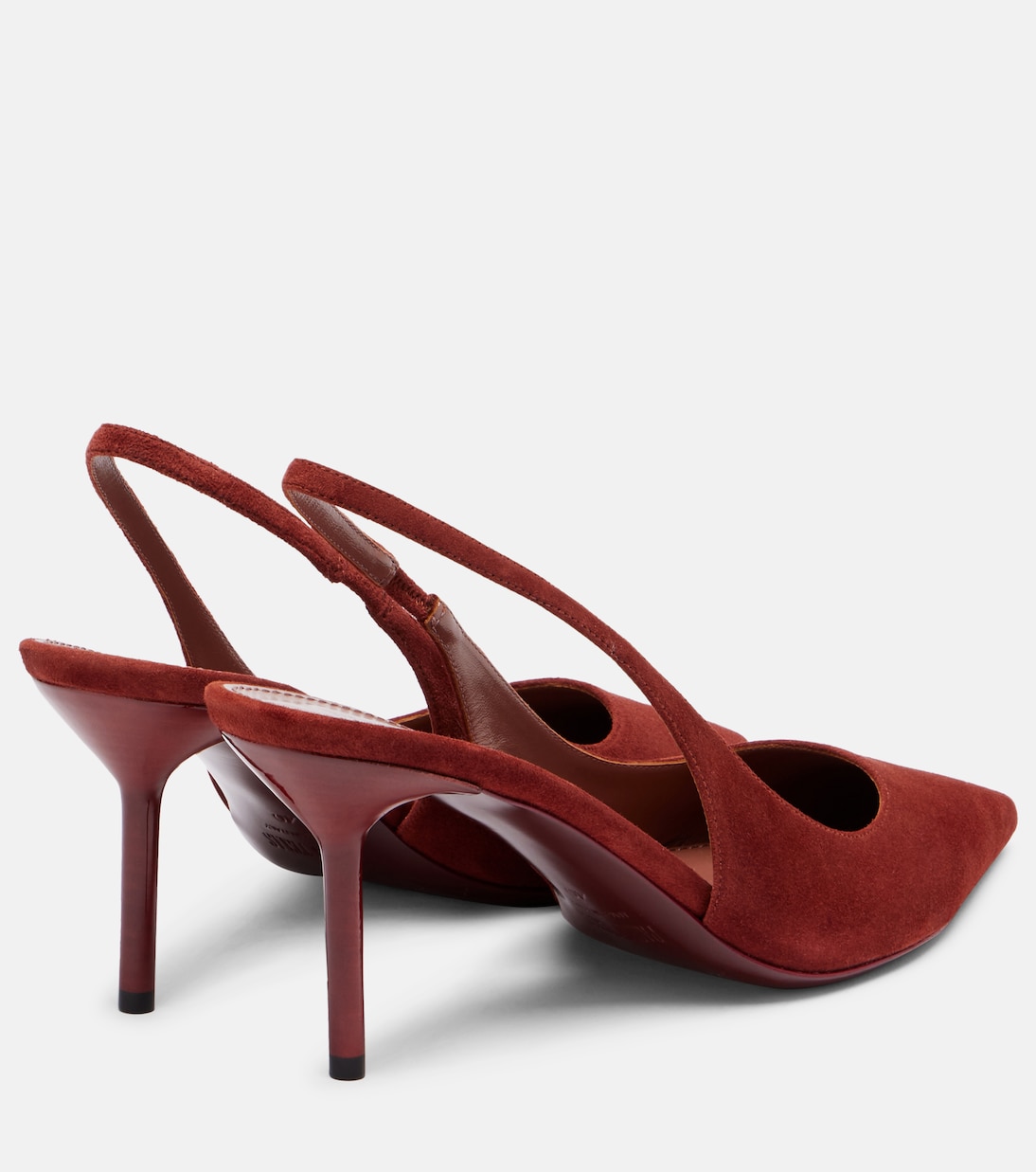 Lidia 70 suede slingback pumps | Paris Texas