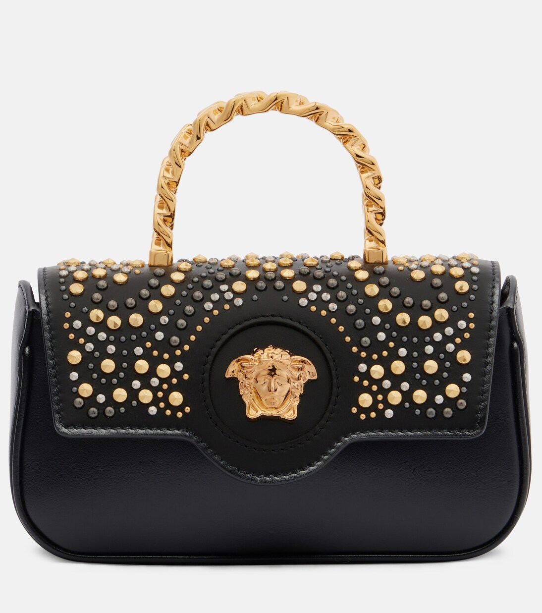 La Medusa Mini studded leather tote bag | Versace