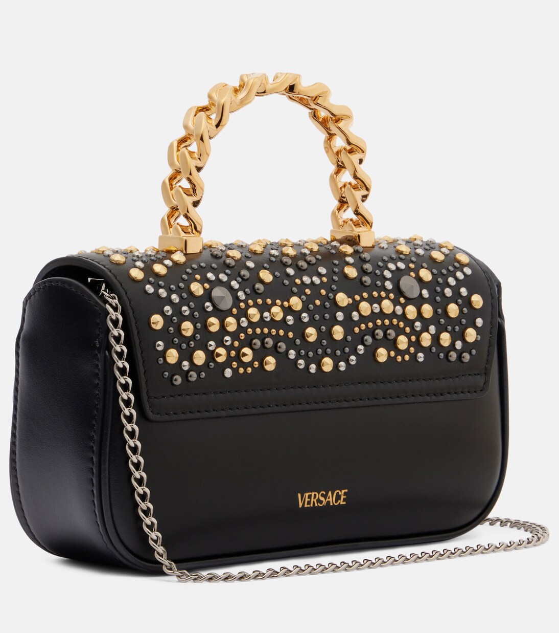 La Medusa Mini studded leather tote bag | Versace
