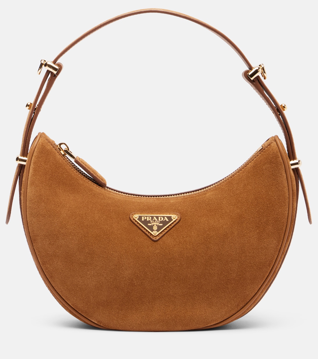Schultertasche Prada Arqué aus Veloursleder | Prada