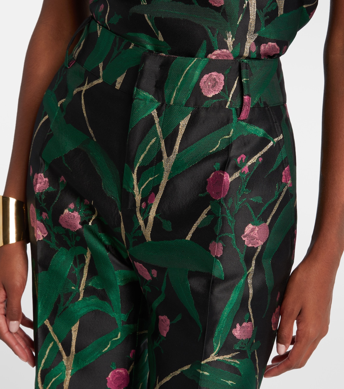 Pantalones flared Hendrix en jacquard | La DoubleJ