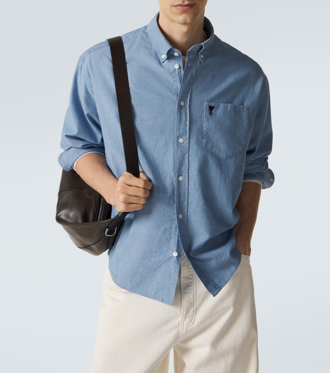 Ami de Cœur cotton chambray shirt | Ami Paris