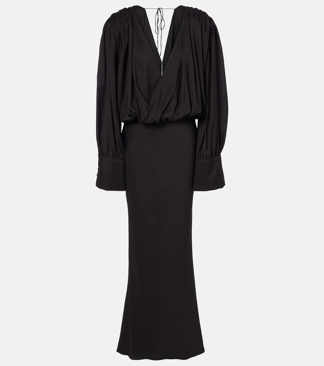 Savannah scarf-detail chiffon gown | Rotate