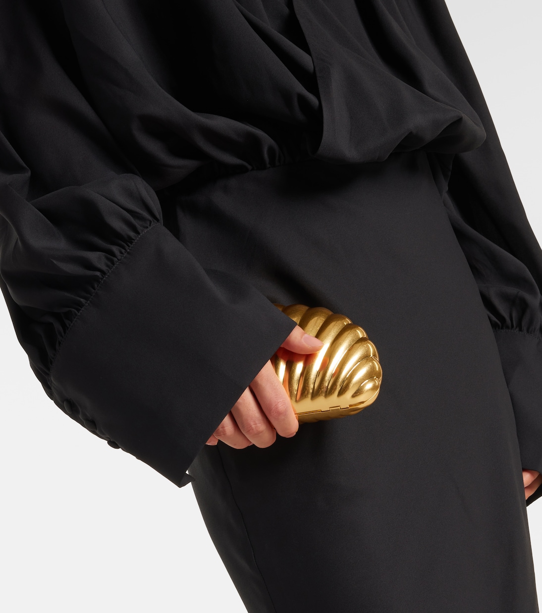 Savannah scarf-detail chiffon gown | Rotate