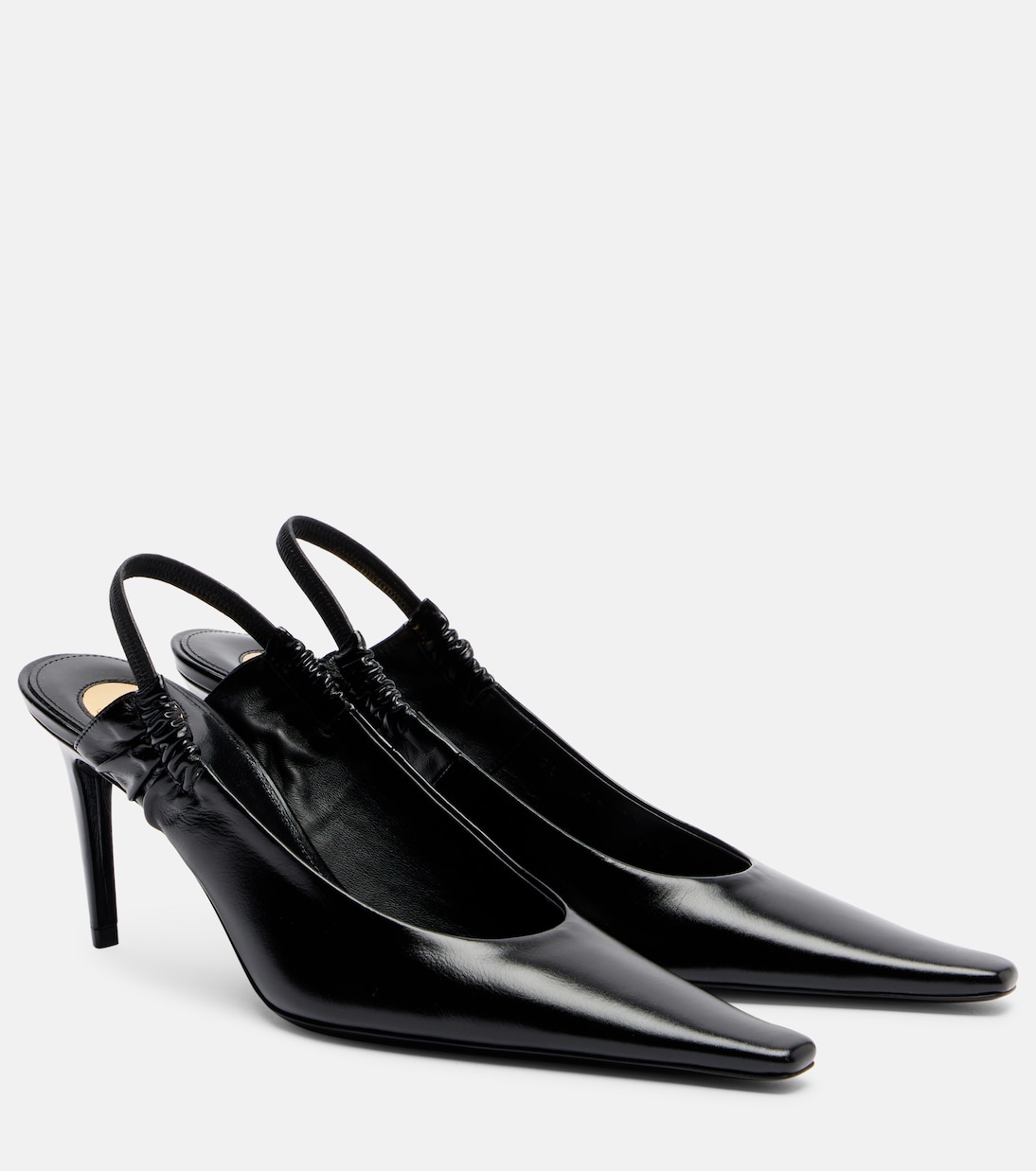 皮革露跟高跟鞋 | Saint Laurent