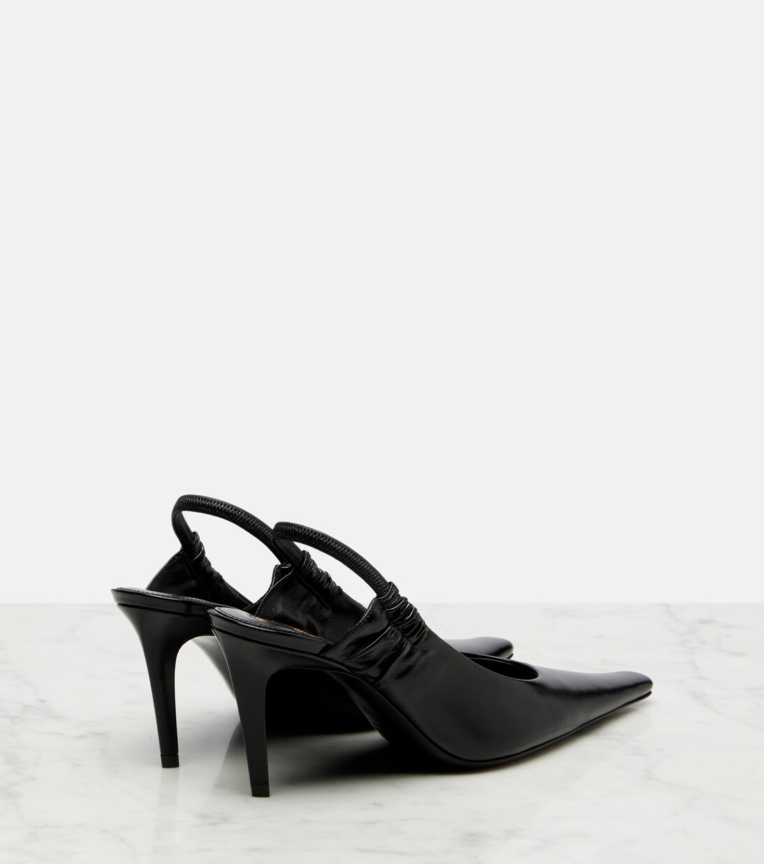 皮革露跟高跟鞋 | Saint Laurent