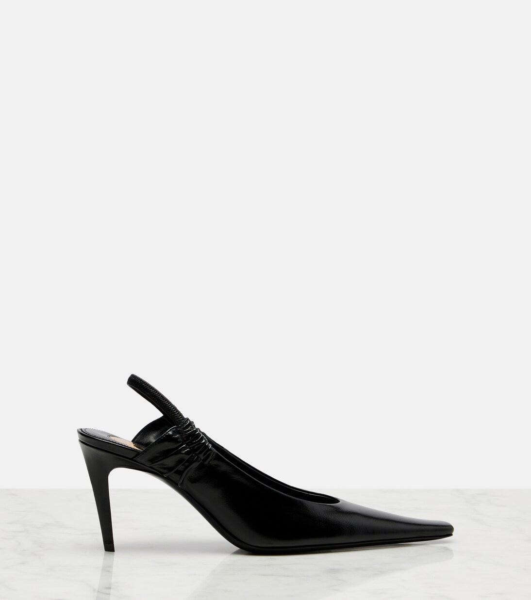 皮革露跟高跟鞋 | Saint Laurent