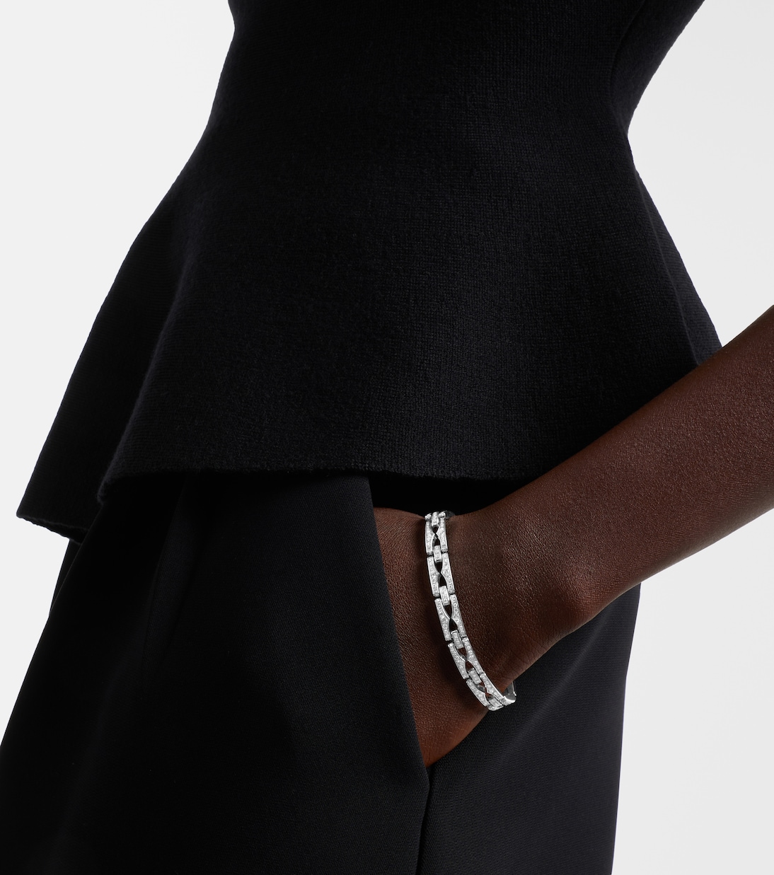 Armband B.zero aus 18kt Weißgold mit Diamanten | Bvlgari