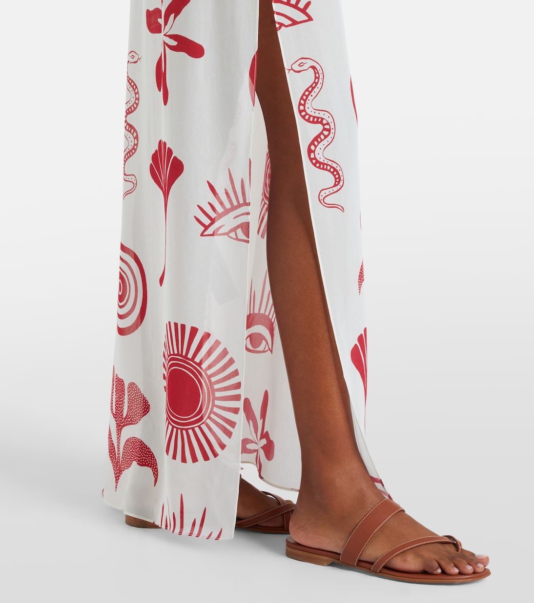 Robe longue Accasia à ornements | Cala de la Cruz