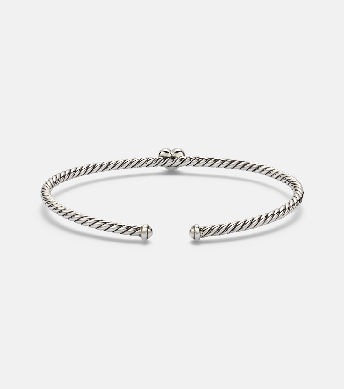 Micro Cable Flex® Heart Station 14kt gold (585/1000) and 925 sterling silver bracelet | David Yurman