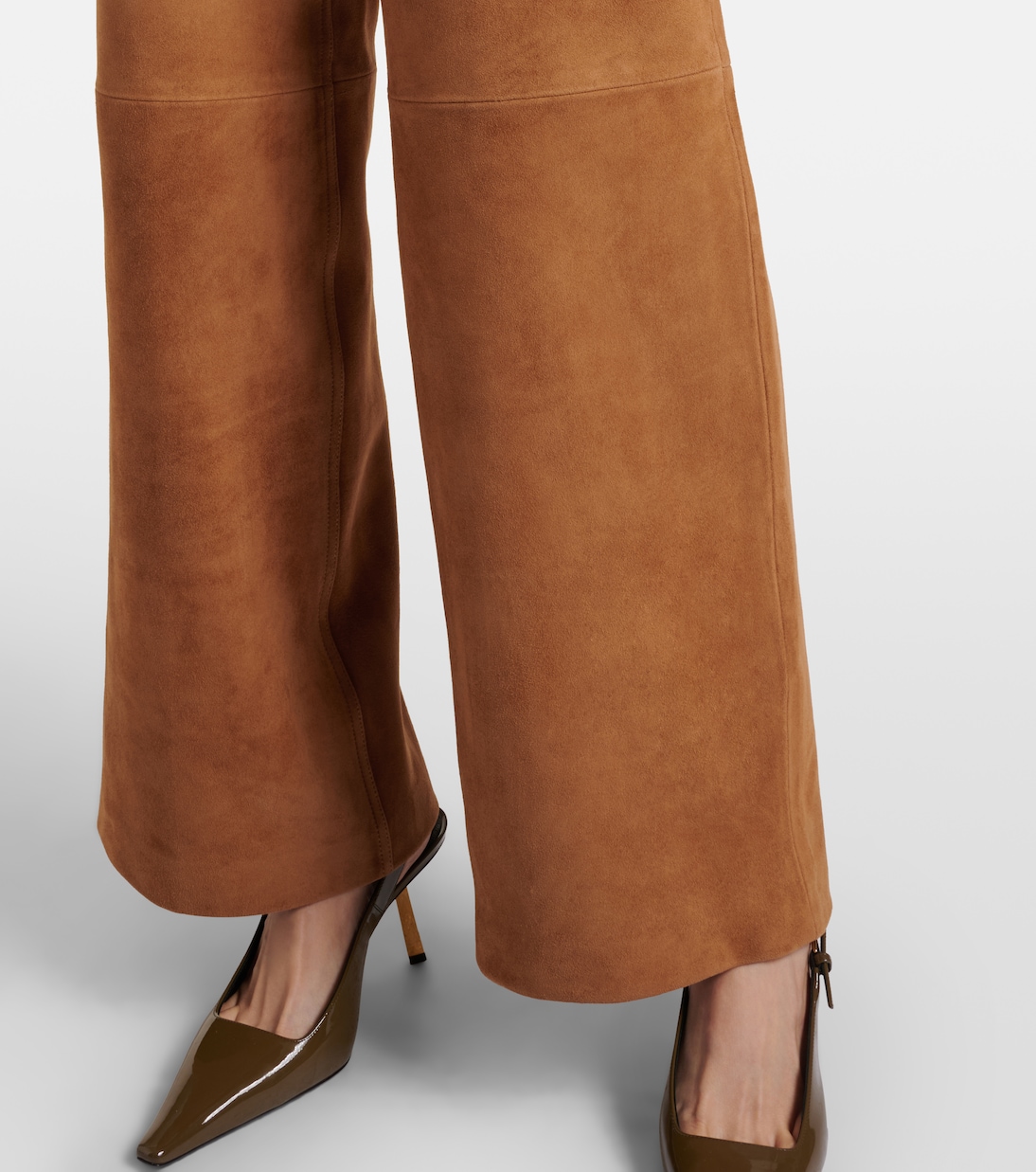 Milo suede wide-leg pants | Nour Hammour