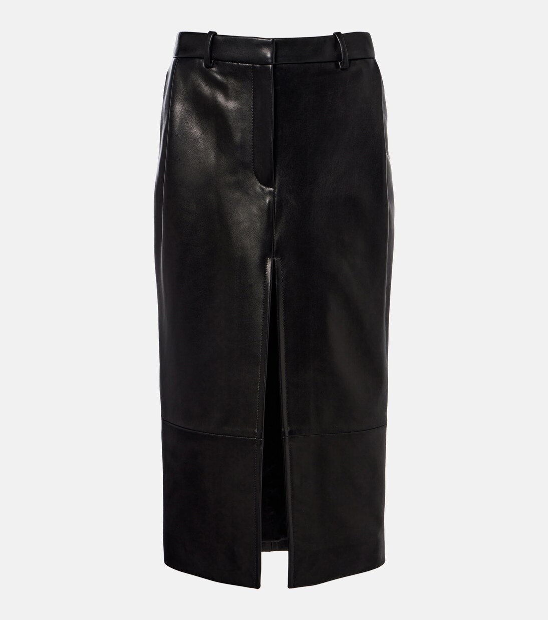 Anden leather midi skirt | Khaite