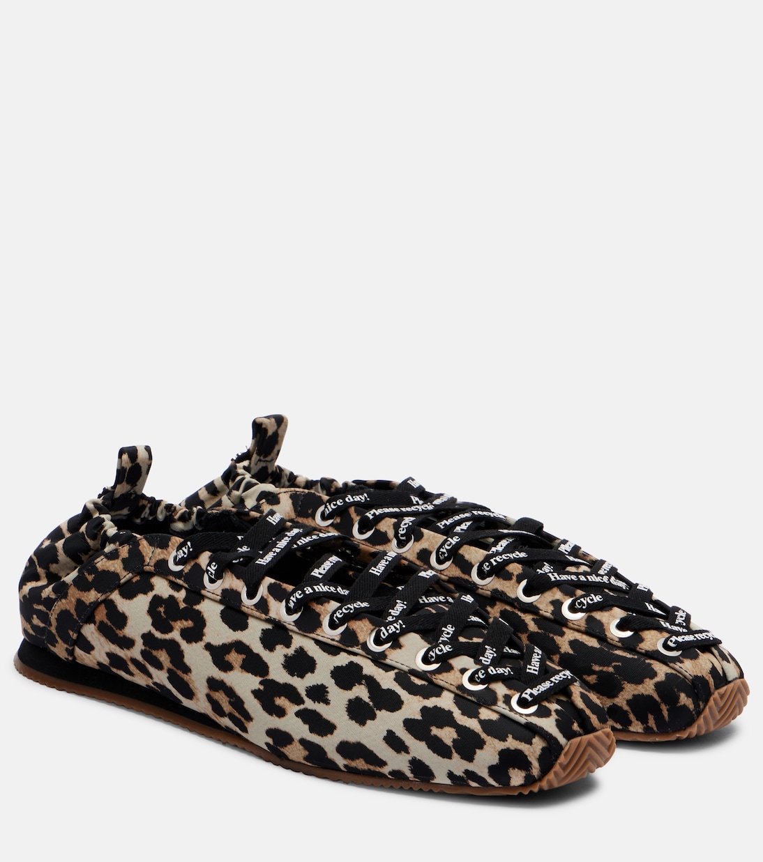 Leopard-print ballet flats | Ganni
