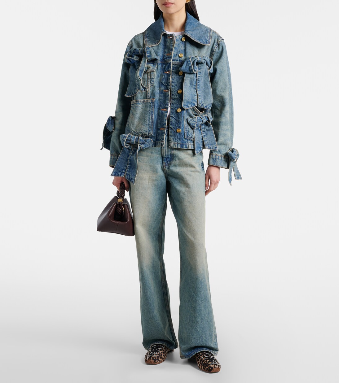 Leopard-print ballet flats | Ganni